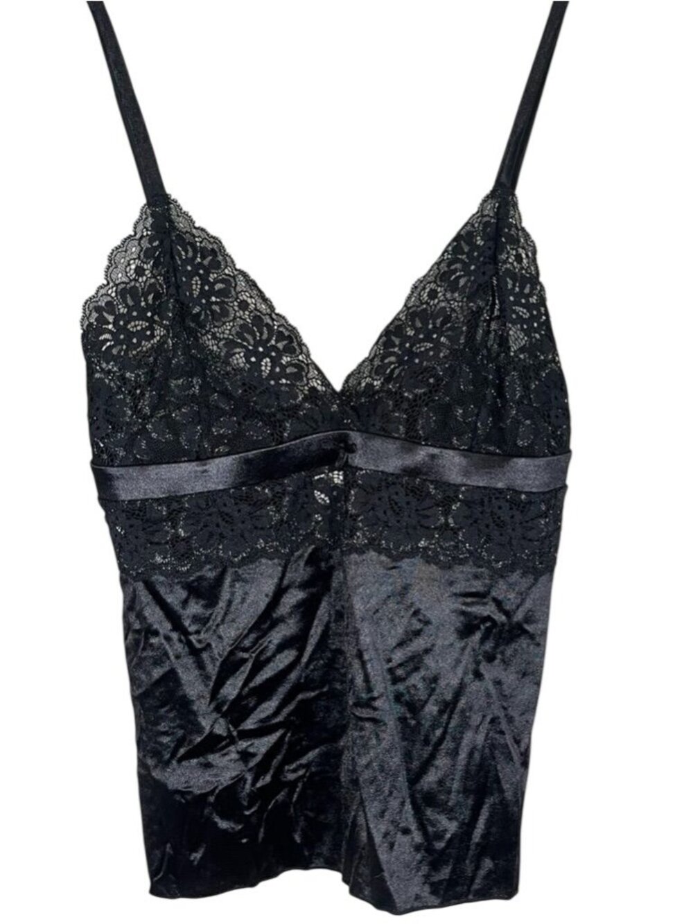 Delicate Babydoll Floral Lace Tank Top S Romantic Grunge Skater Y2K Fairy Retro